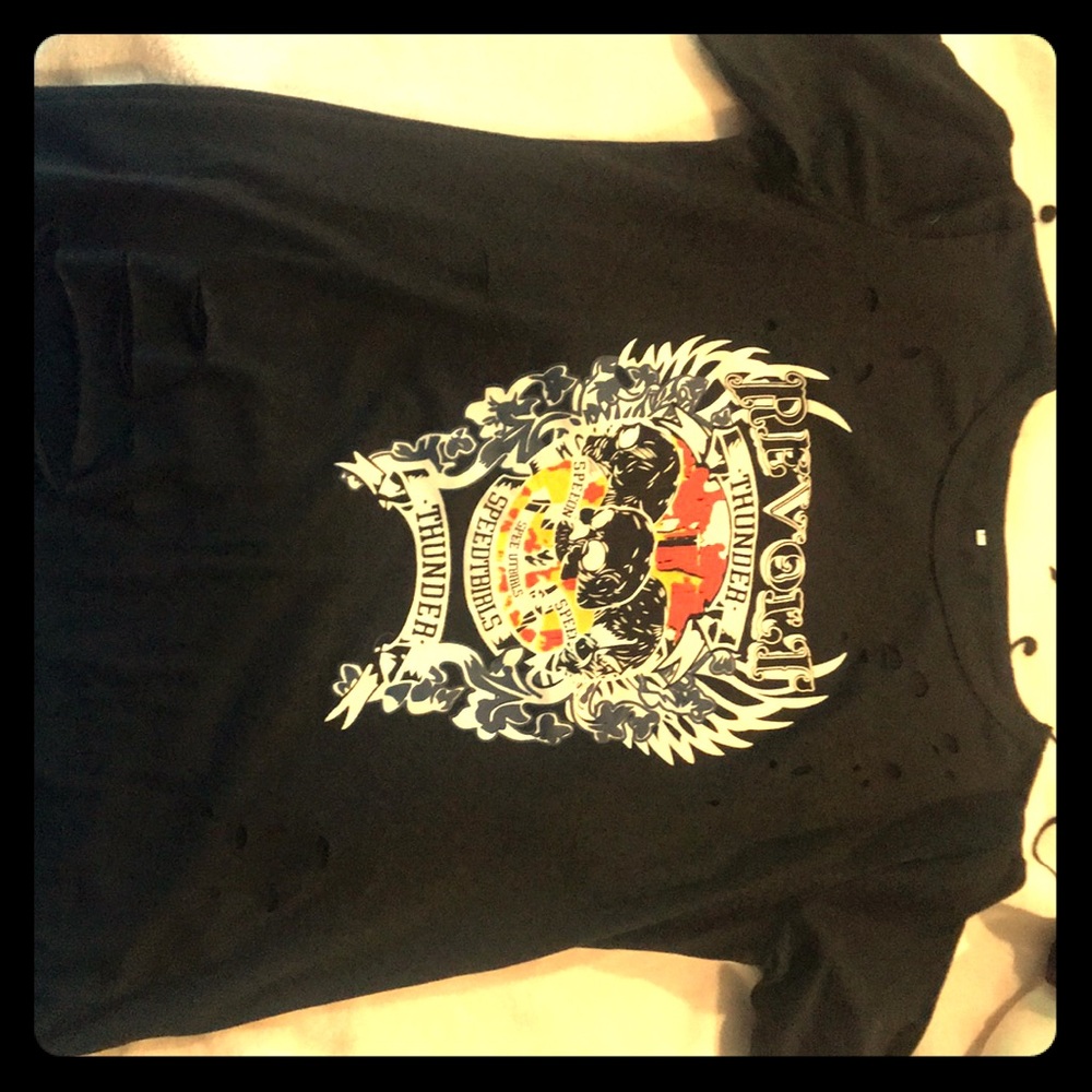 HOT new Revolt ripped oversized t-shirt!